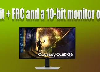 Rozdíl mezi monitorem nebo televizí 8-bit + FRC a 10-bit